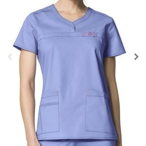 Wonderwink Wonderflex Blue Scrub Top